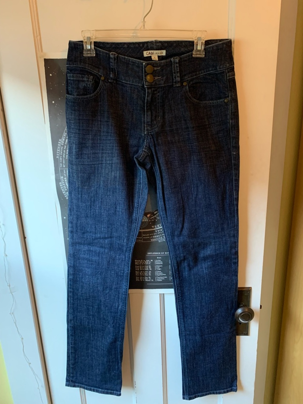 CAbi Jeans Dark Indigo Straight, 6, #201